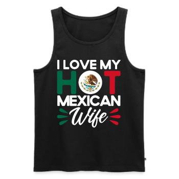 Mexique Mexican Roots Cadeau - Débardeur bio Premium Homme - noir - Devant - Michal (187cm)