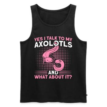 Axolotl Axolotl Owner Axolotl Amphibian Gift - Men's Premium Organic Tank Top - black - Front - Michal (187cm)