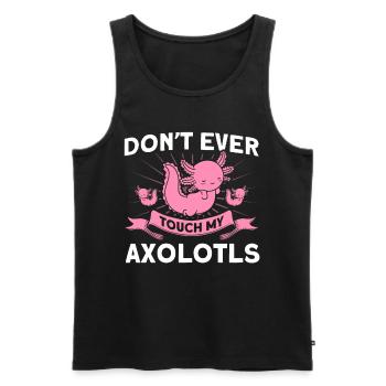 Axolotl Axolotl Propriétaire Axolotl Amphibian Gift - Débardeur bio Premium Homme - noir - Devant - AI Model Male 178 light (178cm)