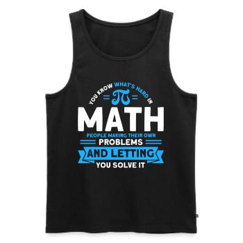 Math Mathematics Science Math Gift - Men's Premium Organic Tank Top - black - Front - AI Model Male 178 light (178cm)