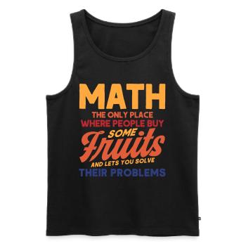 Math Mathematics Science Math Gift - Men's Premium Organic Tank Top - black - Front - AI Model Male 178 light (178cm)