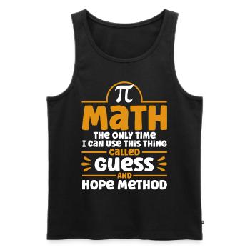 Math Mathematics Science Math Gift - Men's Premium Organic Tank Top - black - Front - AI Model Male 178 light (178cm)