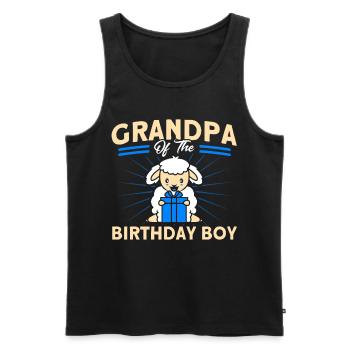 Schafzucht Landwirt Nutztier Schafe Geschenk - Männer Premium Bio Tank Top - Schwarz - Vorne - Michal (187cm)