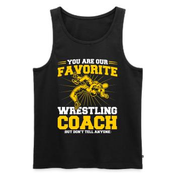 Sports Players Wrestling Coaches Cadeau - Débardeur bio Premium Homme - noir - Devant - Michal (187cm)