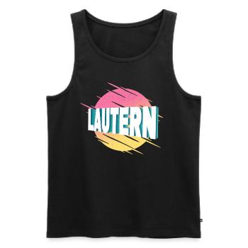Lautern Kaiserslautern Germany City Font - Men's Premium Organic Tank Top - black - Front - Michal (187cm)