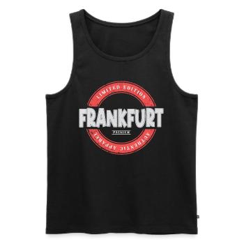 Francfort Allemagne Ville Skyline Accueil Amour - Débardeur bio Premium Homme - noir - Devant - AI Model Male 178 light (178cm)