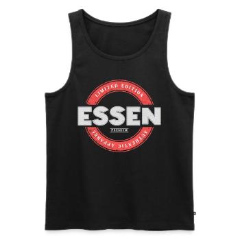 Essen Deutschland Stadt Skyline Heimat Liebe - Männer Premium Bio Tank Top - Schwarz - Vorne - Michal (187cm)