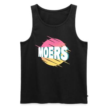 Moers Deutschland Stadt Schrift Vintage Retro - Männer Premium Bio Tank Top - Schwarz - Vorne - Michal (187cm)