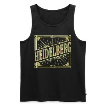 Heidelberg Deutschland Stadt Schrift Vintage Retro - Männer Premium Bio Tank Top - Schwarz - Vorne - Michal (187cm)