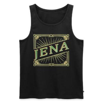 Jena Deutschland Stadt Schrift Vintage Retro - Männer Premium Bio Tank Top - Schwarz - Vorne - Michal (187cm)