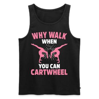 Gymnastique Acrobaties Cheerleading Gymnaste Gymnastique au sol - Débardeur bio Premium Homme - noir - Devant - Michal (187cm)