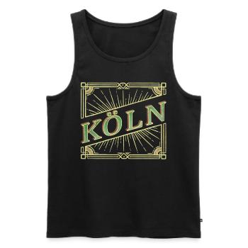 Cologne Allemagne City Font Vintage Retro - Débardeur bio Premium Homme - noir - Devant - Michal (187cm)