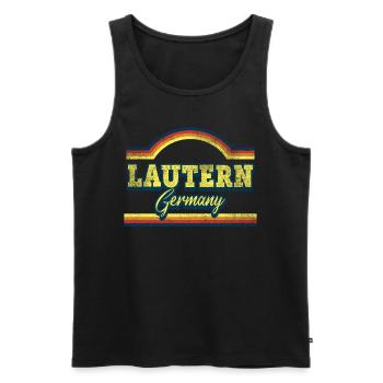 Kaiserslautern Lautern Germany City Font - Men's Premium Organic Tank Top - black - Front - Michal (187cm)
