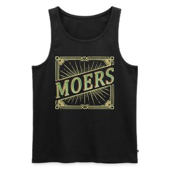 Moers Deutschland Stadt Schrift Vintage Retro - Männer Premium Bio Tank Top - Schwarz - Vorne - Michal (187cm)