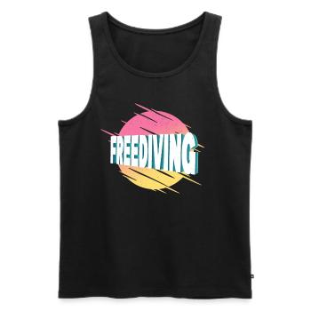 Freediving Freediving Freediving Diving - Men's Premium Organic Tank Top - black - Front - AI Model Male 178 light (178cm)