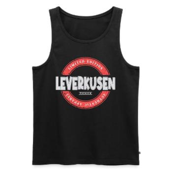 Leverkusen Deutschland Stadt Skyline Heimat Liebe - Männer Premium Bio Tank Top - Schwarz - Vorne - Michal (187cm)