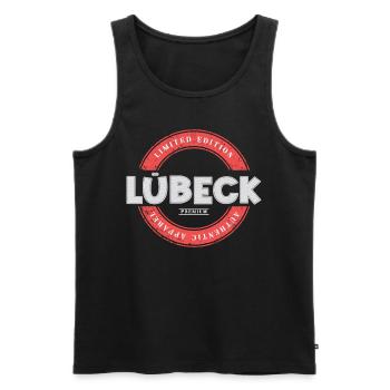 Lübeck Deutschland Stadt Skyline Heimat Liebe - Männer Premium Bio Tank Top - Schwarz - Vorne - Michal (187cm)