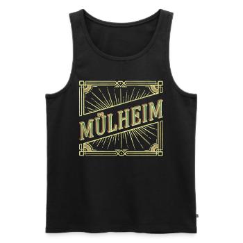 Mülheim Allemagne City Font Vintage Retro - Débardeur bio Premium Homme - noir - Devant - Michal (187cm)