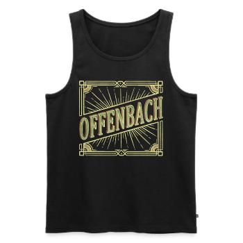 Offenbach Allemagne City Font Vintage Retro - Débardeur bio Premium Homme - noir - Devant - AI Model Male 178 light (178cm)