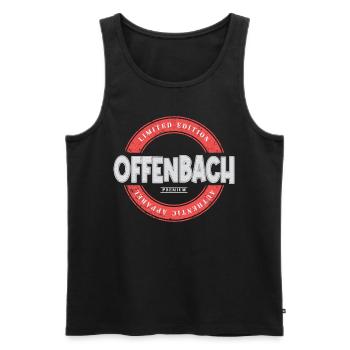 Offenbach Allemagne Ville Skyline Home Love - Débardeur bio Premium Homme - noir - Devant - AI Model Male 178 light (178cm)