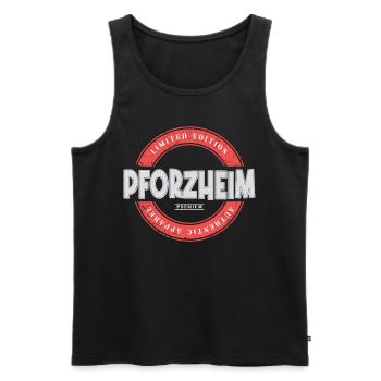 Pforzheim Deutschland Stadt Skyline Heimat Liebe - Männer Premium Bio Tank Top - Schwarz - Vorne - Michal (187cm)