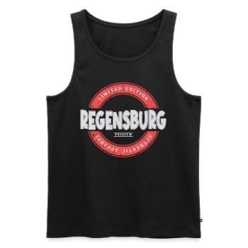 Regensburg Deutschland Stadt Skyline Heimat Liebe - Männer Premium Bio Tank Top - Schwarz - Vorne - Michal (187cm)