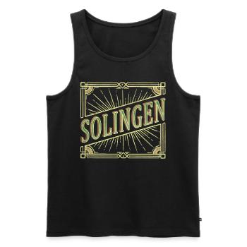 Solingen Germany City Font Vintage Retro - Men's Premium Organic Tank Top - black - Front - Michal (187cm)