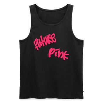 Everything will be fine my child. The future is pink - Men's Premium Organic Tank Top - black - Front - AI Model Male 178 light (178cm)