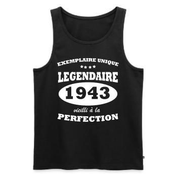 Vintage unique copy 1943 Limited edition - Men's Premium Organic Tank Top - black - Front - Michal (187cm)