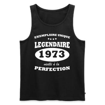 Vintage unique copy 1973 Limited edition - Men's Premium Organic Tank Top - black - Front - Michal (187cm)
