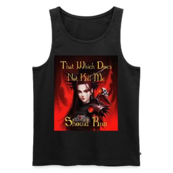 That which does not kill me, should run - Men's Premium Organic Tank Top - black - Front - Michal (187cm)