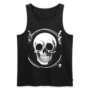 Horror Skull Skull Art Skull Gothic Heavy Metal - Men's Premium Organic Tank Top - black - Front - Michal (187cm)