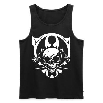Horror Skull Skull Art Skull Gothic Heavy Metal - Men's Premium Organic Tank Top - black - Front - Michal (187cm)