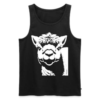 Drôle de chat Silhouette Cheeky Fun Cats - Débardeur bio Premium Homme - noir - Devant - Michal (187cm)