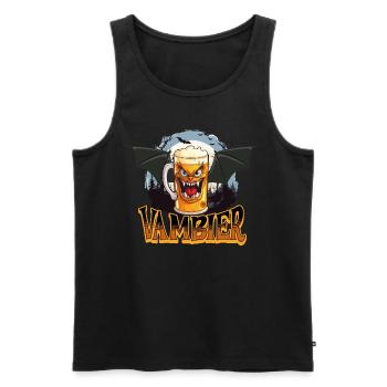 Vambier Vampire Beer Halloween Party Funny Costume - Men's Premium Organic Tank Top - black - Front - Michal (187cm)