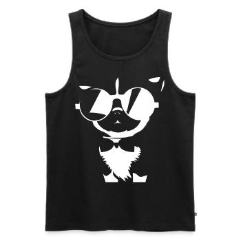 Funny Chihuahua wearing Sunglasses Chihuahuas - Men's Premium Organic Tank Top - black - Front - Michal (187cm)