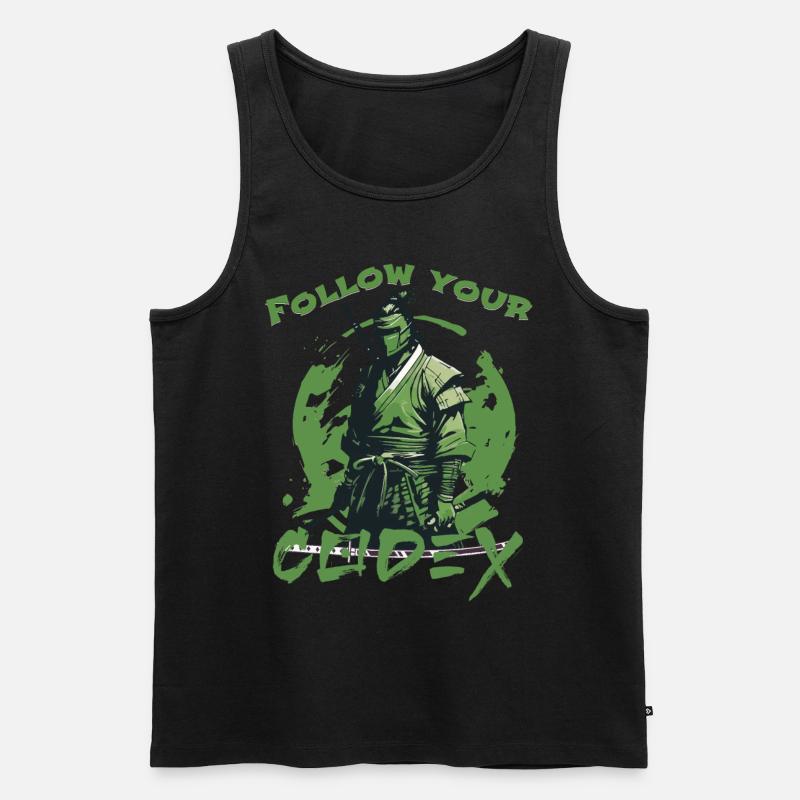Folgen Sie Ihrem Kodex - Männer Premium Bio Tank Top - Schwarz