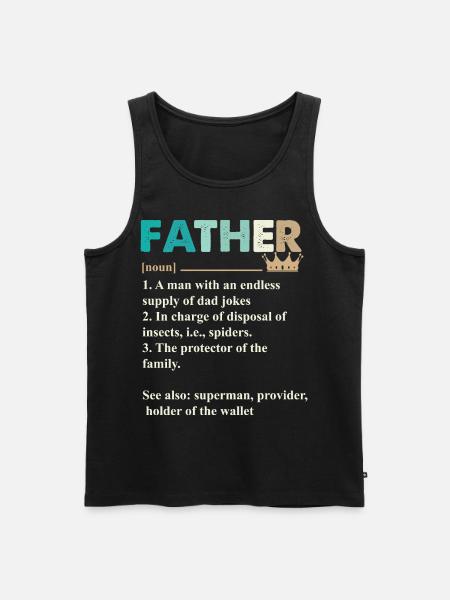 Dad Father Father's Day - Men's Premium Organic Tank Top - black