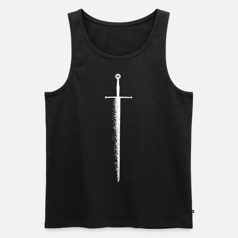 épée perdue - Épée médiévale - Débardeur bio Premium Homme - noir