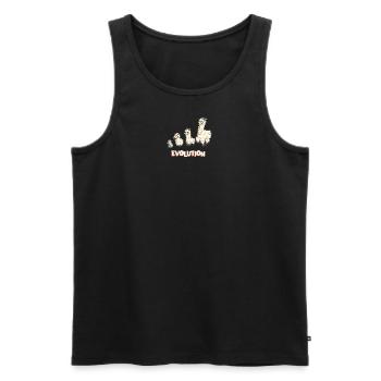Lama Lama - Männer Premium Bio Tank Top - Schwarz - Vorne - Michal (187cm)