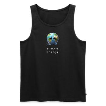 Weeping sad earth climate change - Men's Premium Organic Tank Top - black - Front - AI Model Male 178 light (178cm)