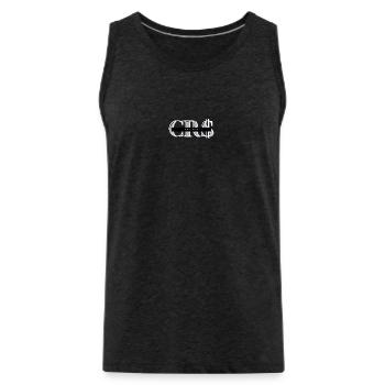 CR$ MAX - Männer Premium Bio Tank Top - Anthrazit - Vorne - Alexander (188cm)