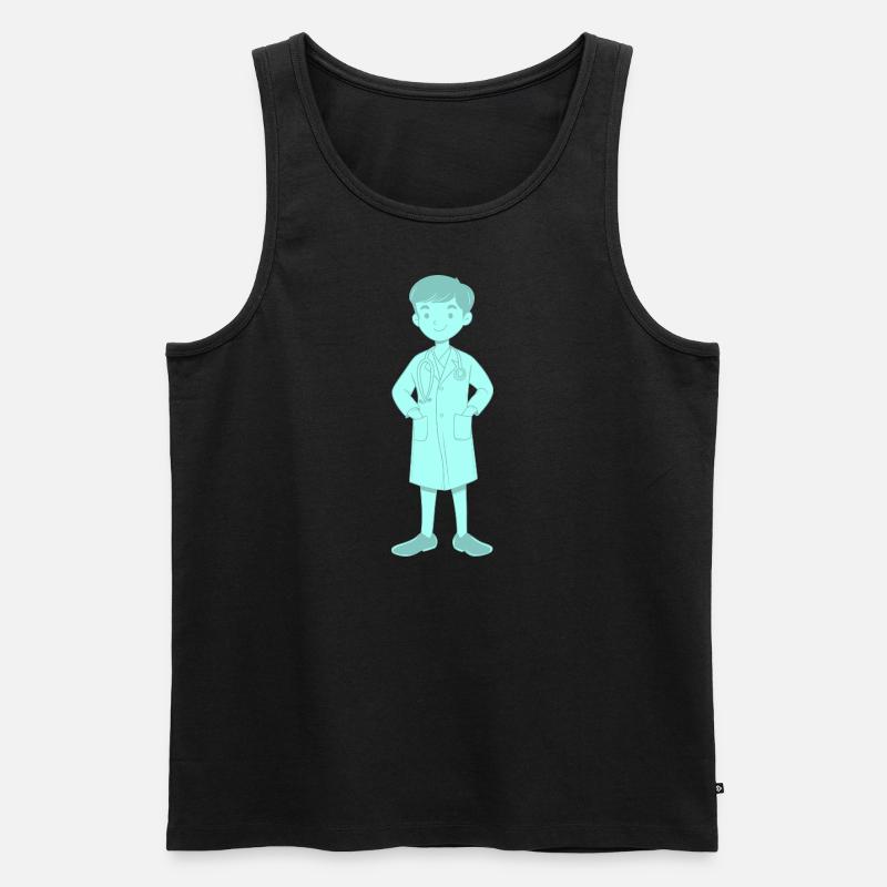 chefarzt doktor arzt - Männer Premium Bio Tank Top - Schwarz