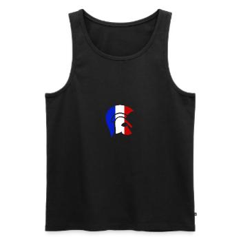 Guerrier Français - Débardeur bio Premium Homme - noir - Devant - Michal (187cm)