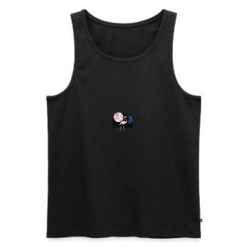 Flamingo Universum Galaxie Mond Geschenkide - Männer Premium Bio Tank Top - Schwarz - Vorne - AI Model Male 178 light (178cm)