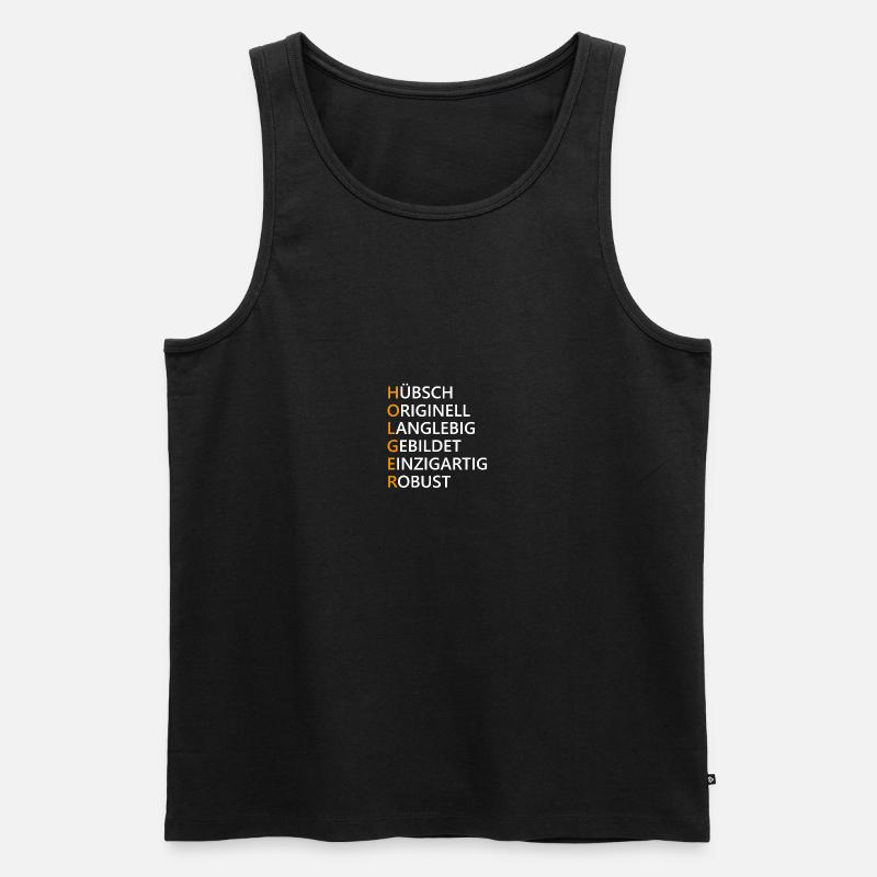 Holger Name Geschenk - Männer Premium Bio Tank Top - Schwarz