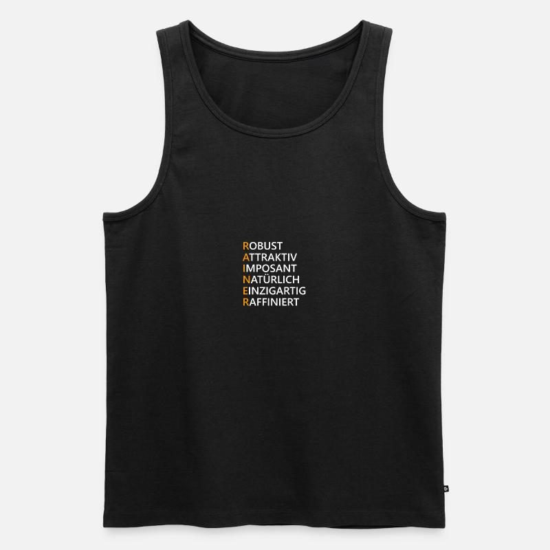 Rainer Name Geschenk - Männer Premium Bio Tank Top - Schwarz
