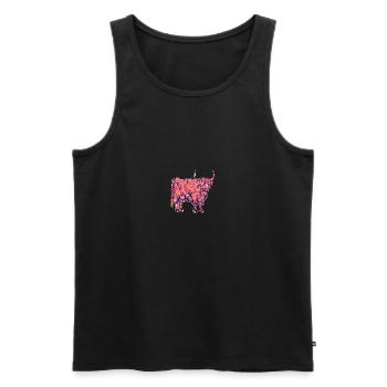 Cow Cattle Highland Cattle - Men's Premium Organic Tank Top - black - Front - AI Model Male 178 light (178cm)