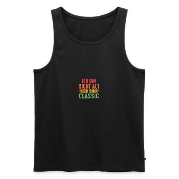 Ich Bin Nicht Alt Geburtstag - Männer Premium Bio Tank Top - Schwarz - Vorne - AI Model Male 178 light (178cm)