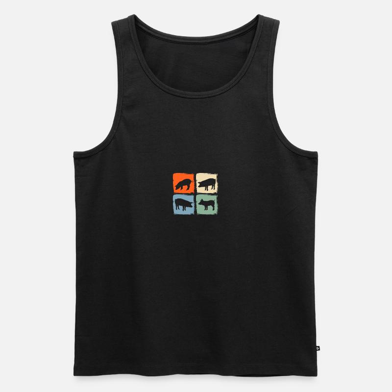 Schwein - Männer Premium Bio Tank Top - Schwarz
